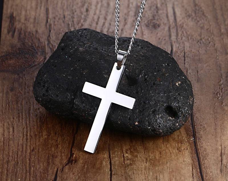 Stainless Steel Cross Pendant Gold Sweater Necklace Black Foreign Trade Accessories Jewellery Accessories Wholesale PN-572 - YLORESHOP