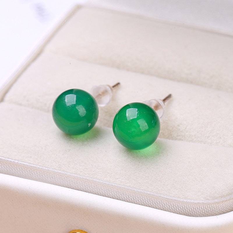 Natural Red Agate Temperamental Minority Stud Sense Earrings Wholesale - YLORESHOP