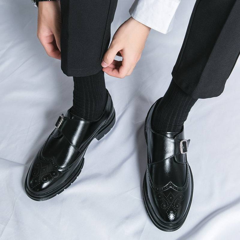 Scarpe in pelle per ragazzi traspiranti con un pedale, business casual da uomo