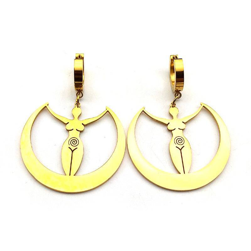 Moon Vortex Goddess Earrings Women's Jewelry Simple All-match - YLORESHOP