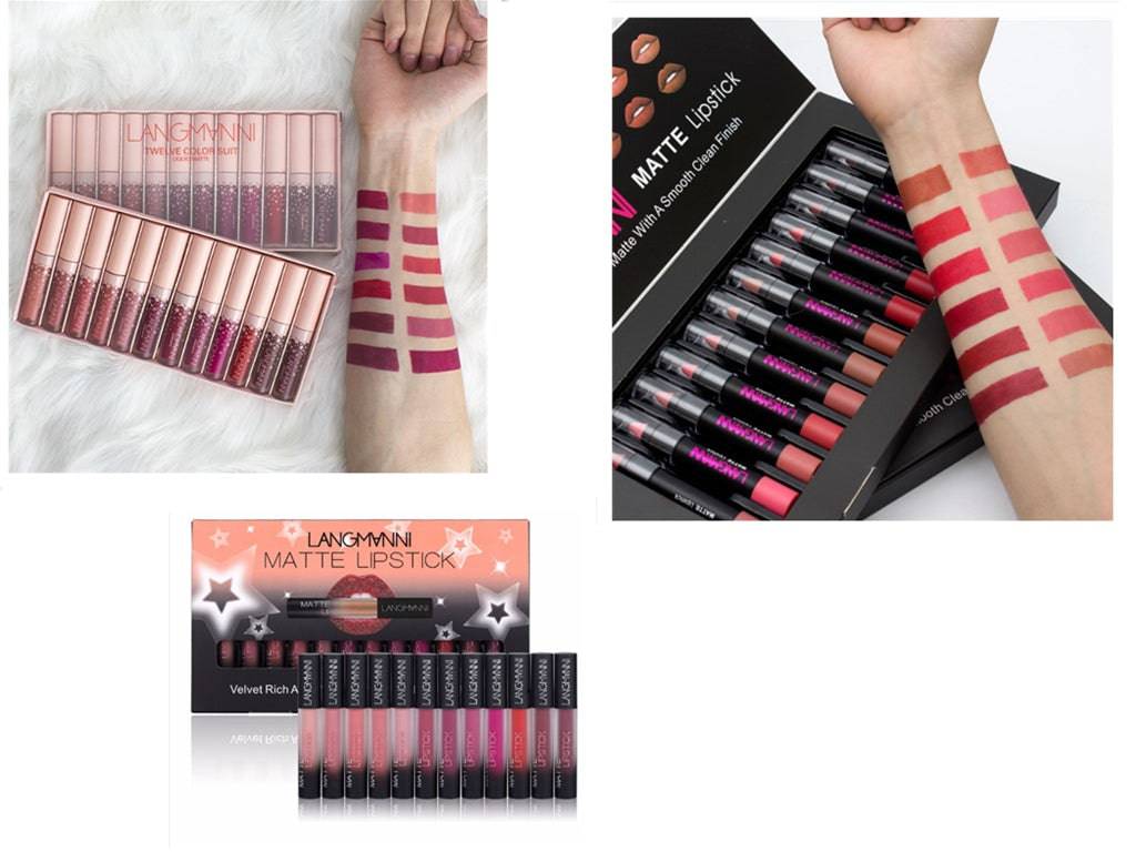 Matte Lipstick Waterproof Long-lasting Velvet Lipstick Set - YLORESHOP