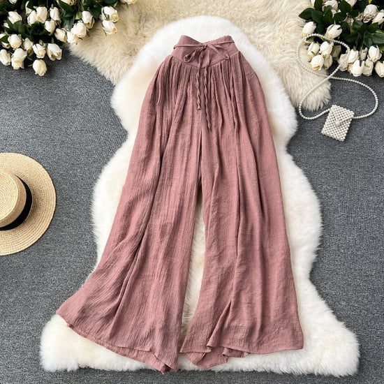 Thin Slimming High Waist Chiffon Pants Loose Casual Pants - YLORESHOP