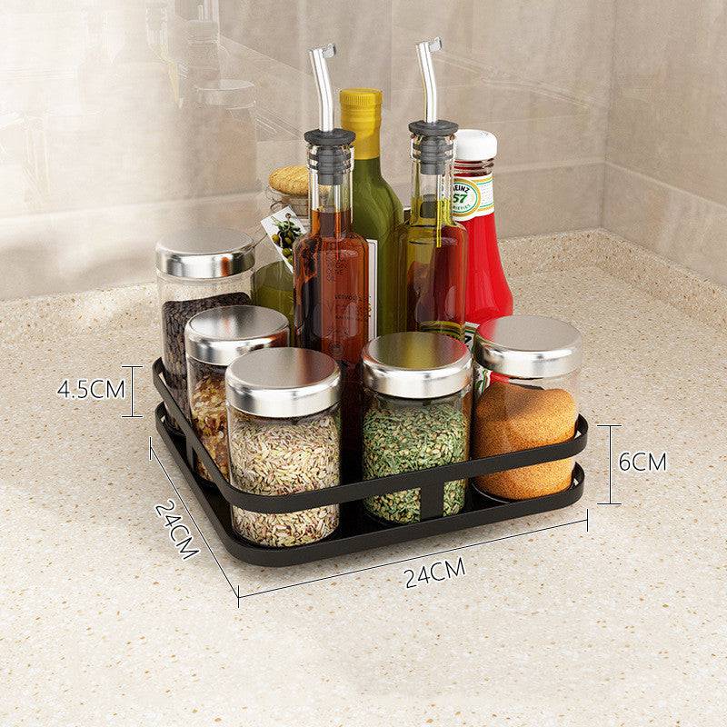 Kitchen Shelves Rotating Seasoning Rack Countertop Seasoning