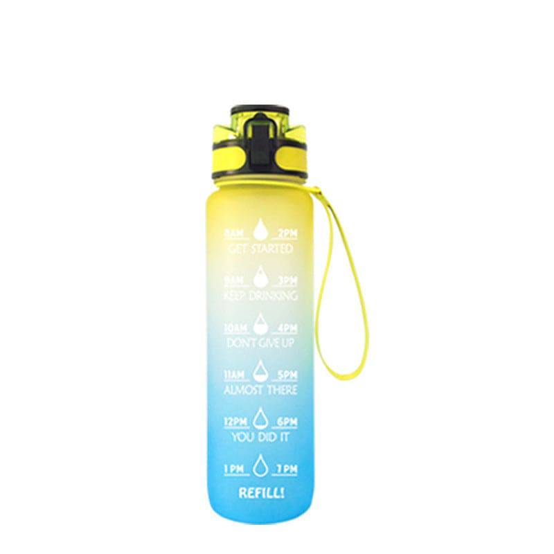 Transparent Flask Water Bottle 1000ml Bottled Kawaii Bottle Bpa Free Infuser Plastic Milk Sports Clear Water Bottle Kawaii Cup - YLORESHOP