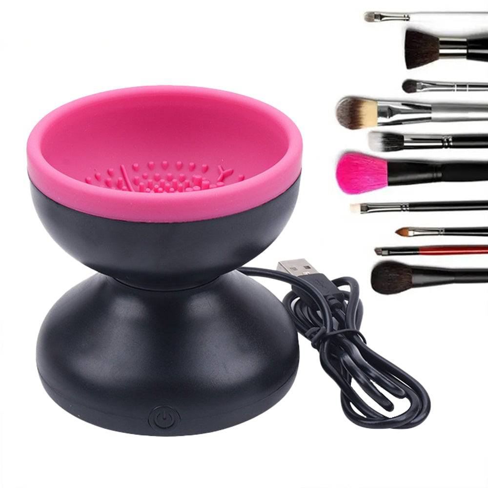 Electric Makeup Brush Cleaner Machine Portable Automatic USB Cosmetic Brush Cleaner Tools For All Size Beauty Makeup Brushes Set - YLORESHOP