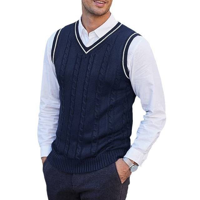 Waistcoat Sleeveless Casual V-neck Thickening Vest Bottoming Sweater