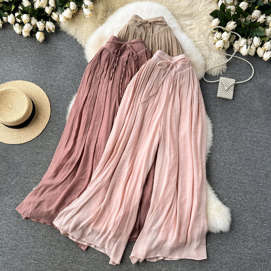 Thin Slimming High Waist Chiffon Pants Loose Casual Pants - YLORESHOP