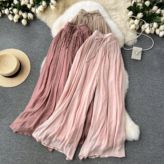Thin Slimming High Waist Chiffon Pants Loose Casual Pants - YLORESHOP