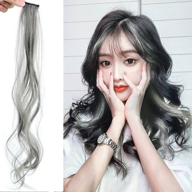 Gradient Female Long Curly Hair Wig Patch - YLORESHOP