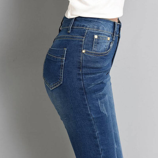 Women's Slim Fit Elastic Straight Jeans - YLORESHOP
