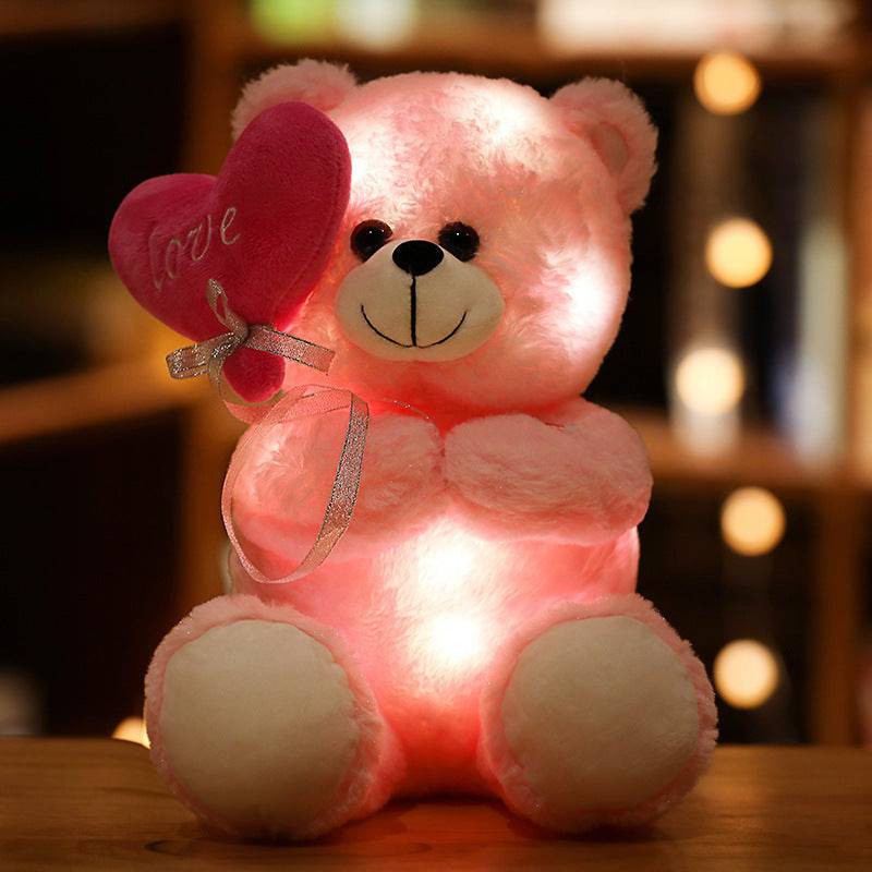 Led Light Up Teddy Bear Doll Pillow Light Up Plush Toy - YLORESHOP