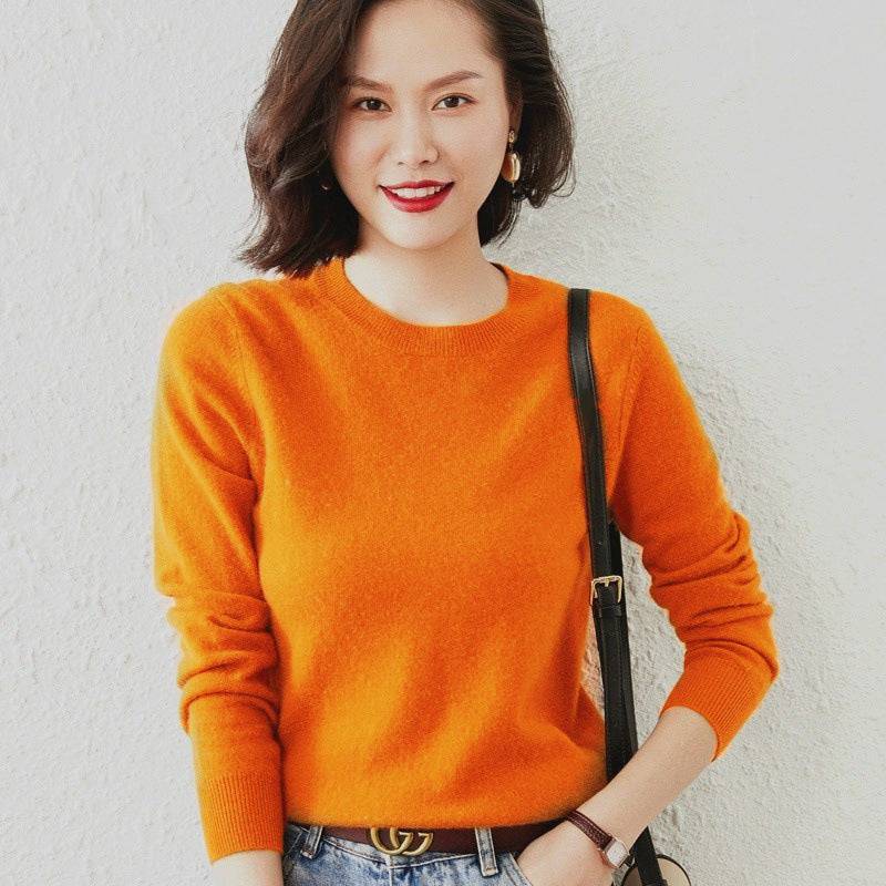 Round Neck Bottoming Shirt Long Sleeve Pullover - YLORESHOP