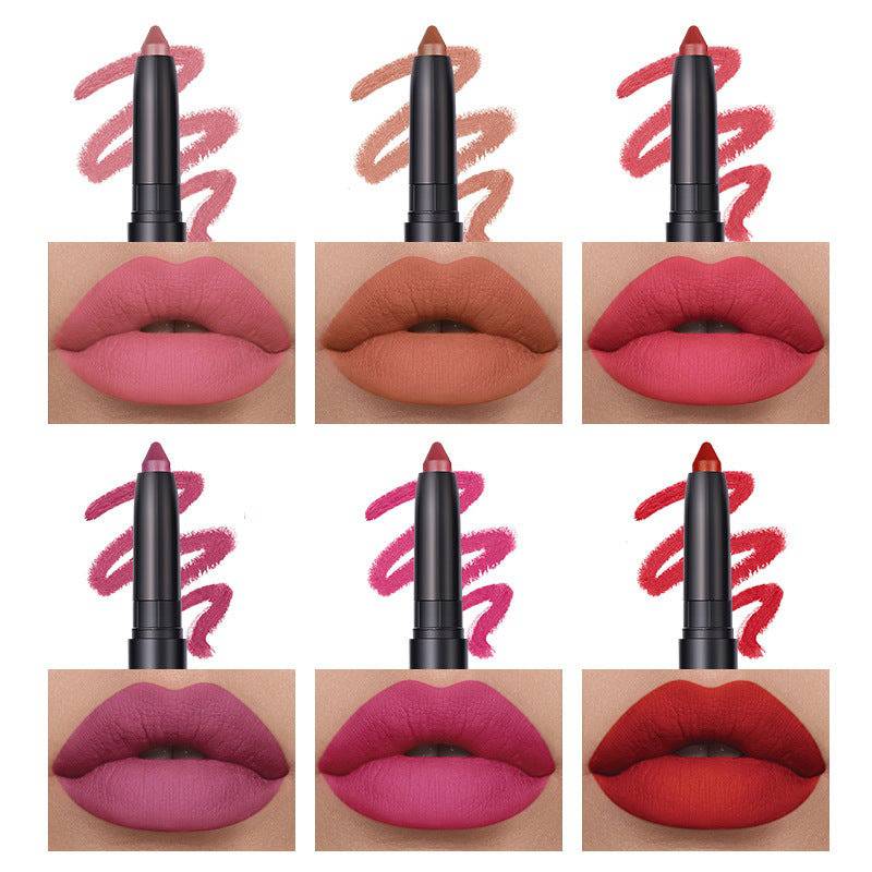 Langmanni Makeup Lipstick Set Of Six Matte Matte Lipsticks Lip Gloss Set - YLORESHOP