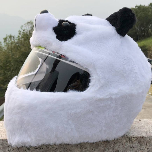 Casco di protezione copricapo casco integrale cartone animato peluche panda rana cucciolo svelato casco auto sportiva