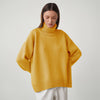 Solid Color Turtleneck Comfortable Loose Pullover Women's Sweater - YLORESHOP