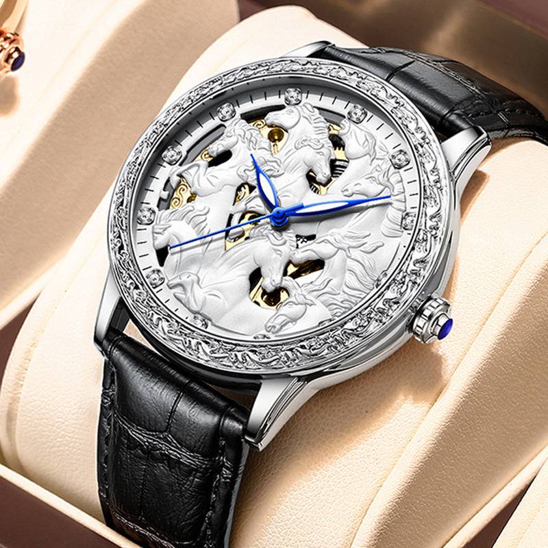 Fashion Hollowed-out Automatic Mechanical Waterproof Watch - YLORESHOP