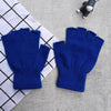 Autumn And Winter Thin Knitted Half Finger Gloves Adult Riding Cold-proof - YLORESHOP