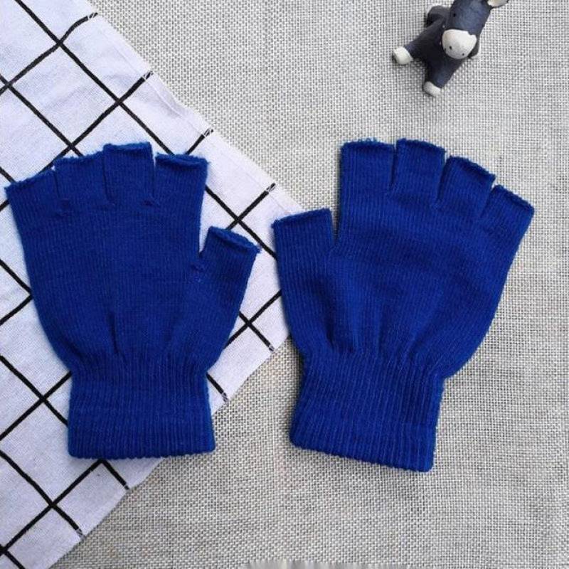 Autumn And Winter Thin Knitted Half Finger Gloves Adult Riding Cold-proof - YLORESHOP