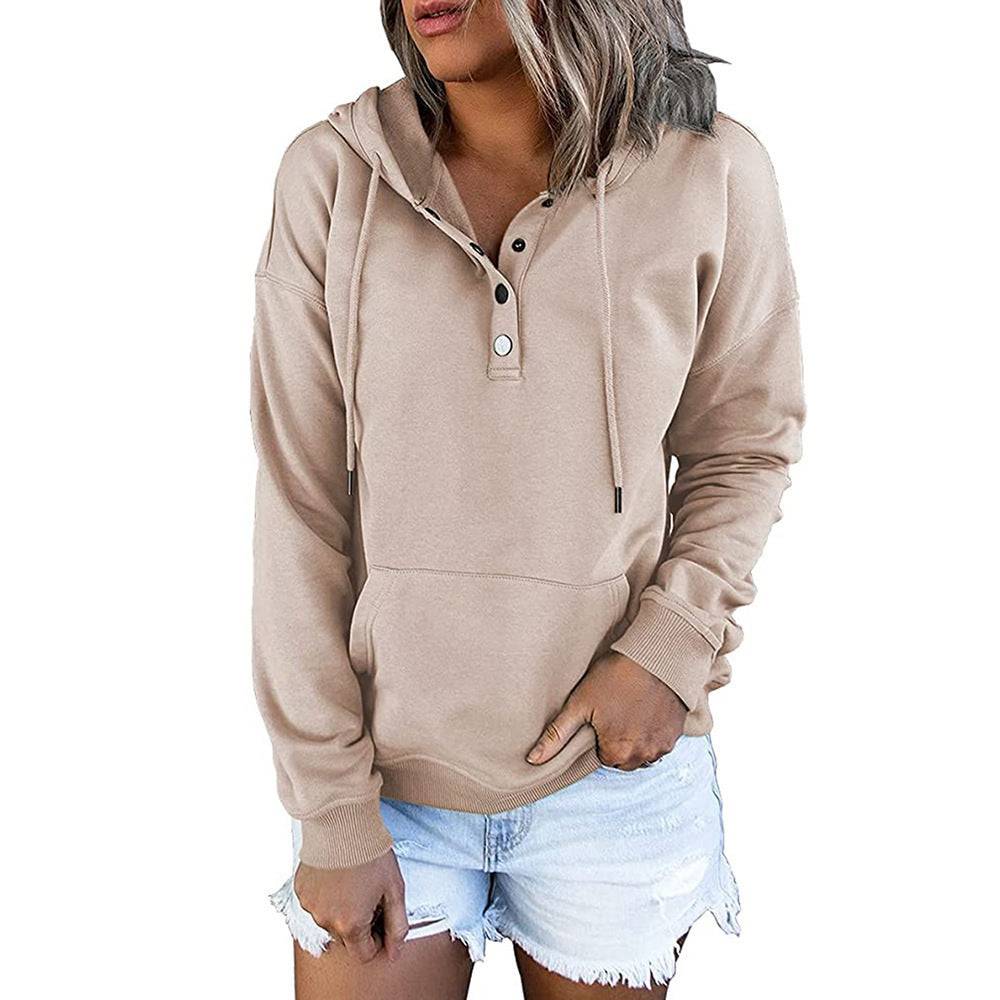 Women's Long-sleeved Coat Loose Casual Hooded Sweater - YLORESHOP