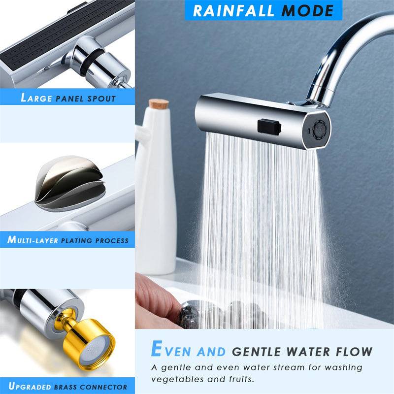 Kitchen Faucet Waterfall Outlet Splash Proof Universal Rotating Bubbler Multifunctional Water Nozzle Extension Kitchen Gadgets - YLORESHOP