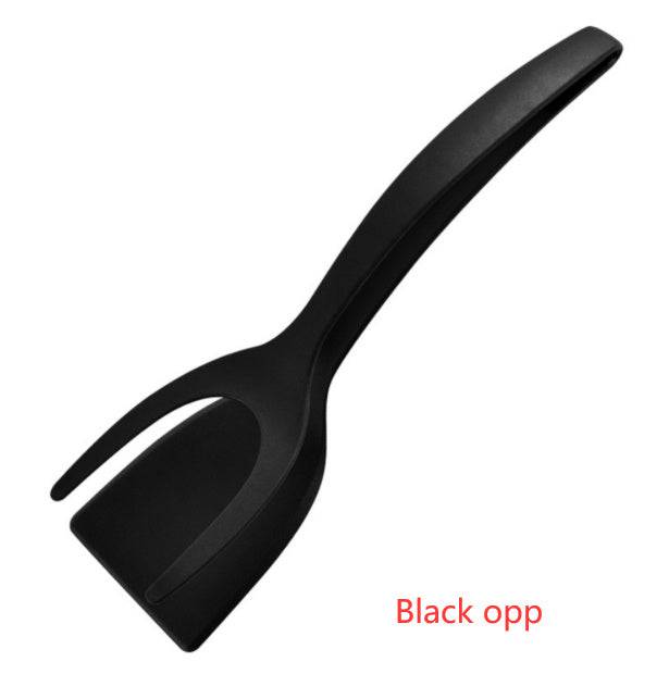 2 In 1 Grip And Flip Tongs Egg Spatula Tongs Clamp Pancake Fried Egg French Toast Omelet Overturned Kitchen Accessories - YLORESHOP