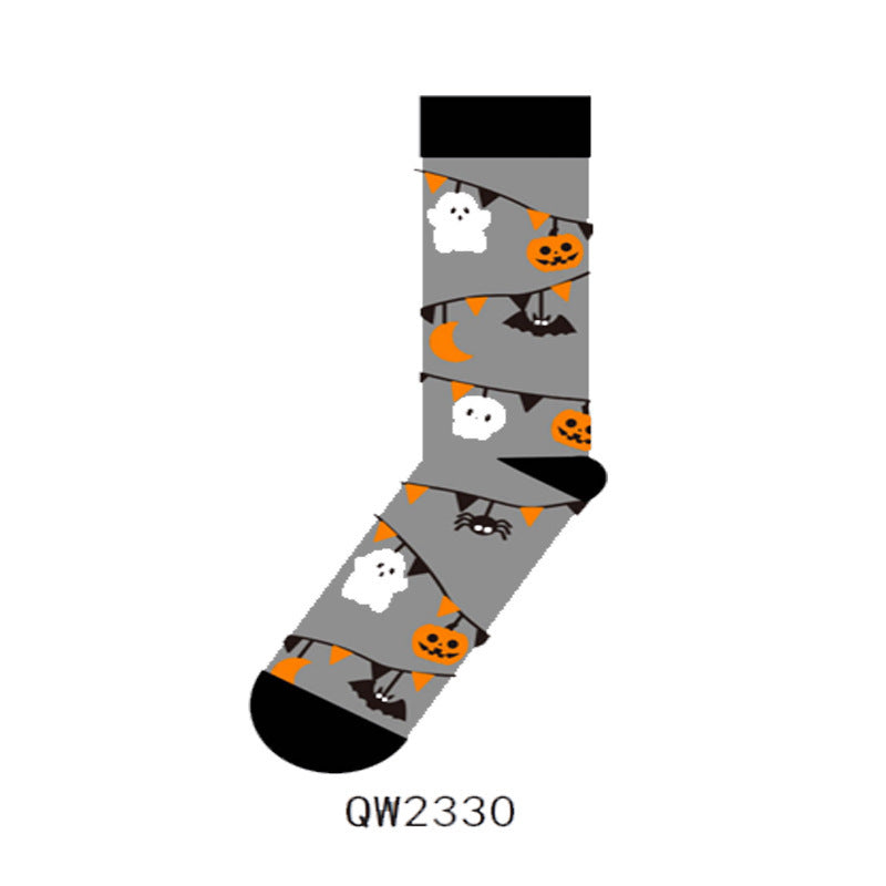 Halloween Cotton Socks Man And Woman Cartoon Tube Socks - YLORESHOP