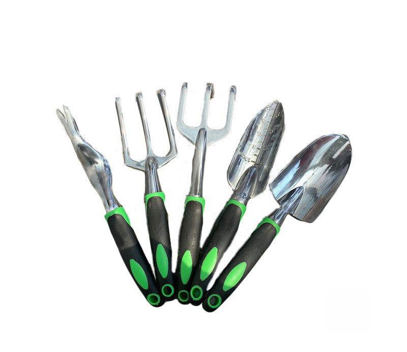 Forniture da giardino Set in lega di alluminio da 9 pezzi, attrezzi da giardinaggio per pala con manico bicolore in silicone