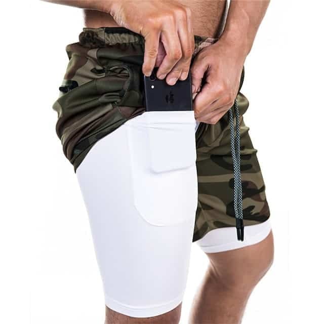 Pantaloncini a compressione tascabile 