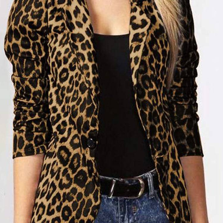 Leopard Print Temperament Commute Thin Small Suit - YLORESHOP