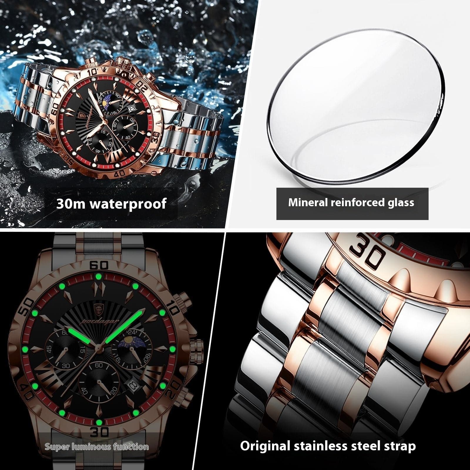 Men's Multifunctional Luminous Quartz Watch - YLORESHOP