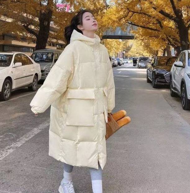 Versione coreana del cappotto imbottito ampio con una marea di cappotto caldo e spesso