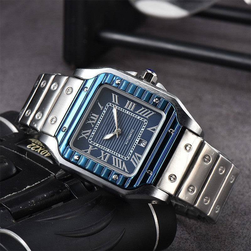 Men's 3-pin Quartz Square All-steel Watch - YLORESHOP