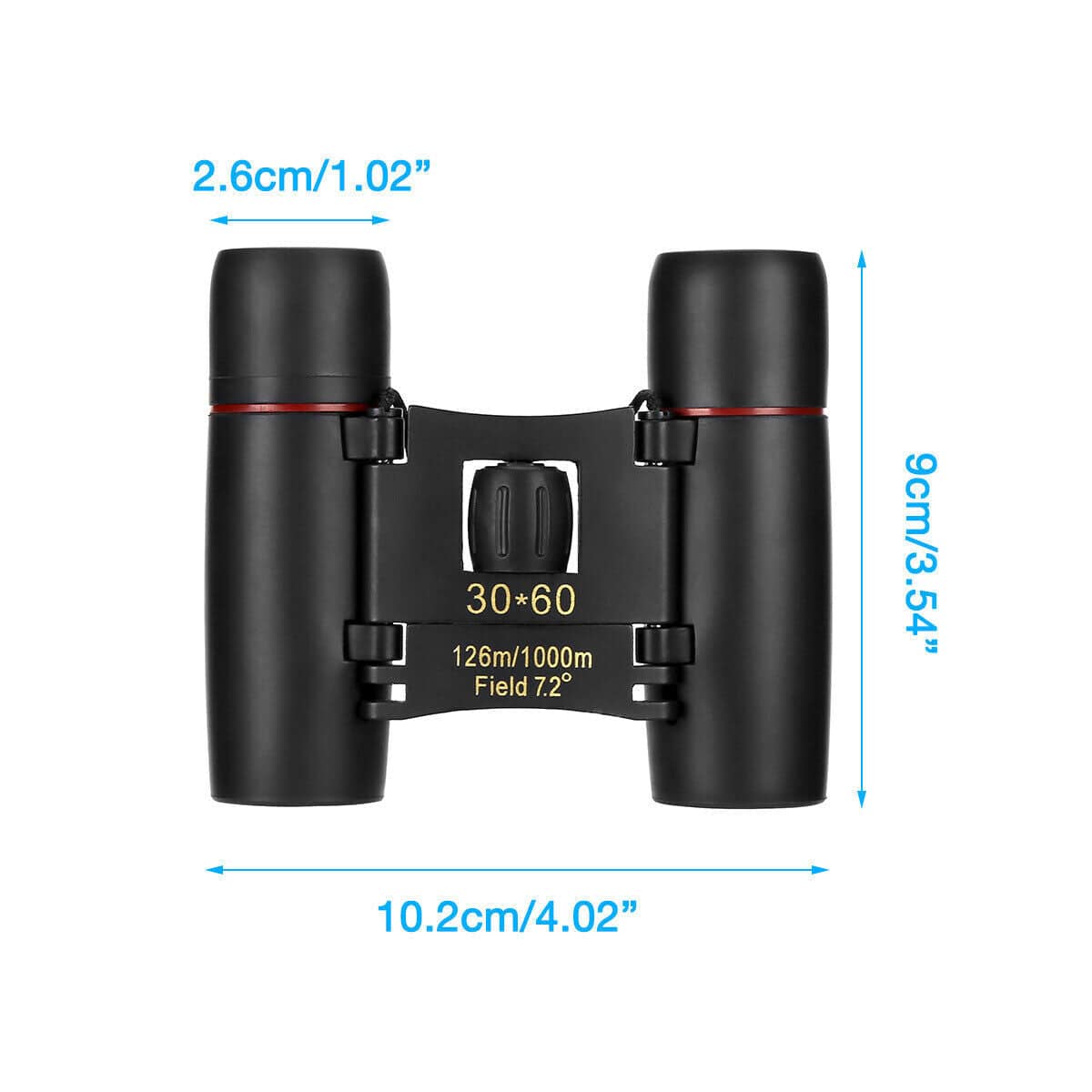 Binoculars 30x60 Zoom Travel Compact Folding Telescope Hunting Day Night Outdoor Small Pocket Binoculars Compact Adults, Mini Kids Binoculars Boys For Bird Watching, Concert Theater Opera - YLORESHOP