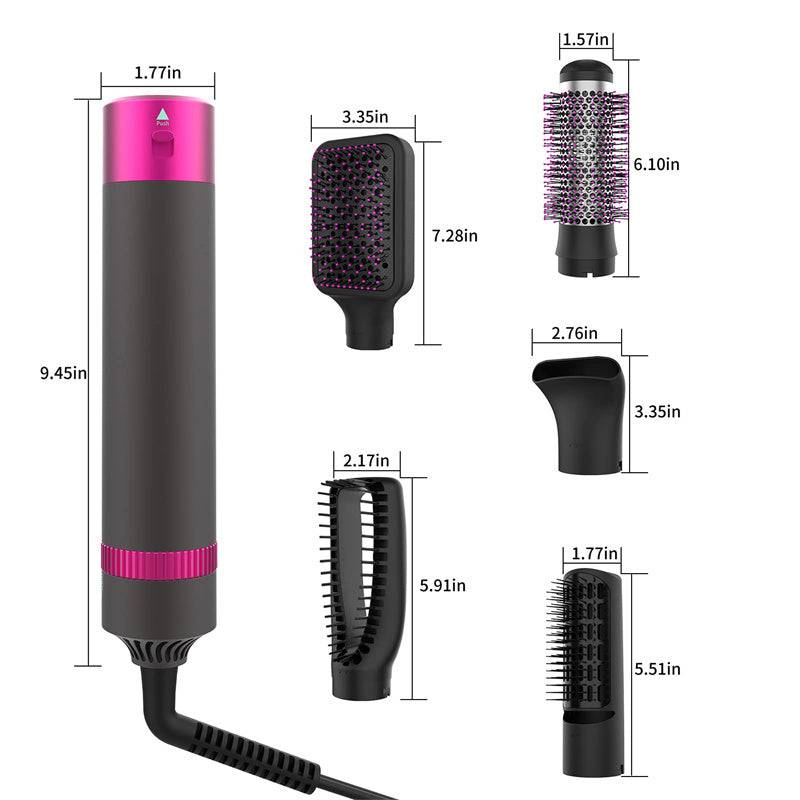 Professional 5 In 1 Hair Dryer Brush Dryer And Straightening Brush Electric Hair Styling Tool Automatic Hair Curler Beauty Supplies Gadgets - YLORESHOP