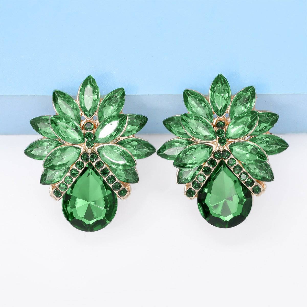 New Fashion Women's Personality Flower Rhinestone-embedded Earrings - YLORESHOP