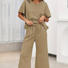 Autumn Solid Color Texture Casual Suit Female European And American Thin Loose Flab Hiding - YLORESHOP