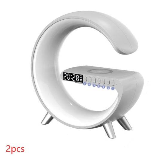 New Intelligent G Shaped LED Lamp Bluetooth Speake Wireless Charger Atmosphere Lamp App Control For Bedroom Home Decor - YLORESHOP