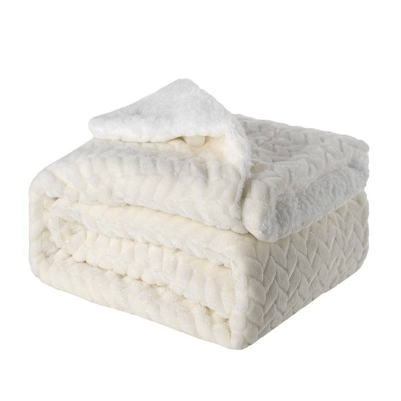 Thickened Flannel Lamb Wool Composite Double Blanket Leisure Blanket Gift Blanket - YLORESHOP