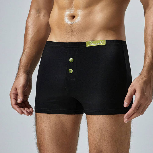 Pantaloncini ad angolo piatto con base tinta unita minimalista da uomo