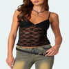 Women's Short Lace Spaghetti-strap Camisole Top - YLORESHOP