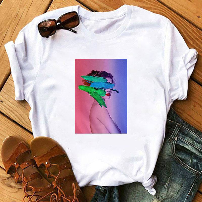 Nordic Retro Art T-shirt Women's Fashion - YLORESHOP