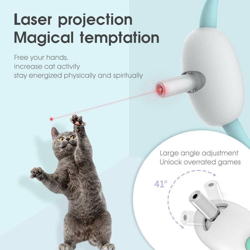 Giocattolo automatico per gatti Laser intelligente che prende in giro Collare per gatti Ricarica USB elettrica Gattino Giocattoli divertenti Articoli per animali domestici di addestramento interattivo