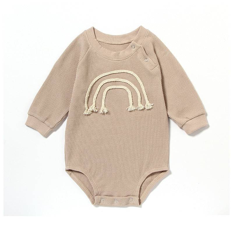 Spring And Autumn Romper R Baby Long Sleeve Waffle - YLORESHOP