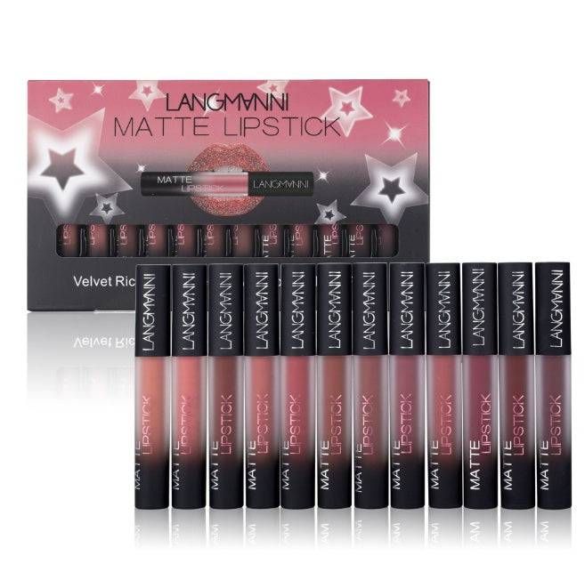 Matte Lipstick Waterproof Long-lasting Velvet Lipstick Set - YLORESHOP