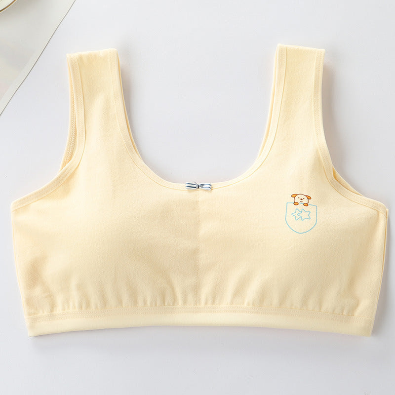 Primary Student Vest Female Junior High  Girl High School  Underwear Pure Cotton Bra - YLORESHOP