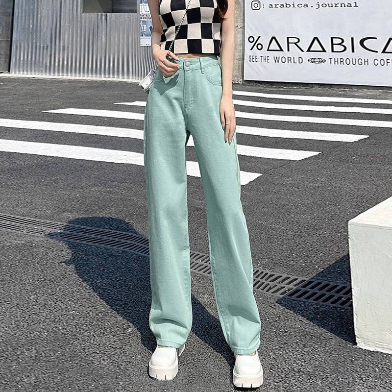 Versatile Korean Style Slimming And Straight Mop Pants - YLORESHOP