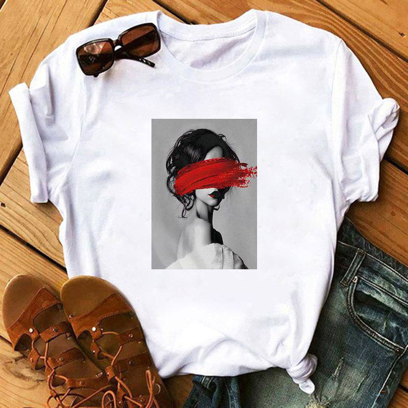 Nordic Retro Art T-shirt Women's Fashion - YLORESHOP