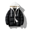 Stitching Hooded Fake Two Pieces Down Cotton-padded Clothes Couple - YLORESHOP