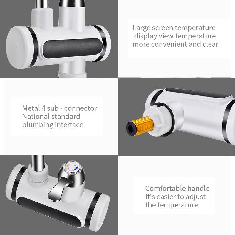 Rubinetto elettrico da cucina Scaldabagno Display temperatura Rubinetto riscaldamento freddo Riscaldatore rubinetto acqua calda