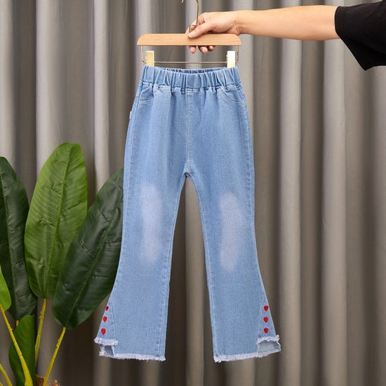 Children's Denim Wide Leg Pants Casual Speaker - YLORESHOP